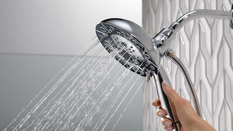 Delta 58480 In2ition H2Okinetic Two-in-One Shower Header | $89 | Amazon